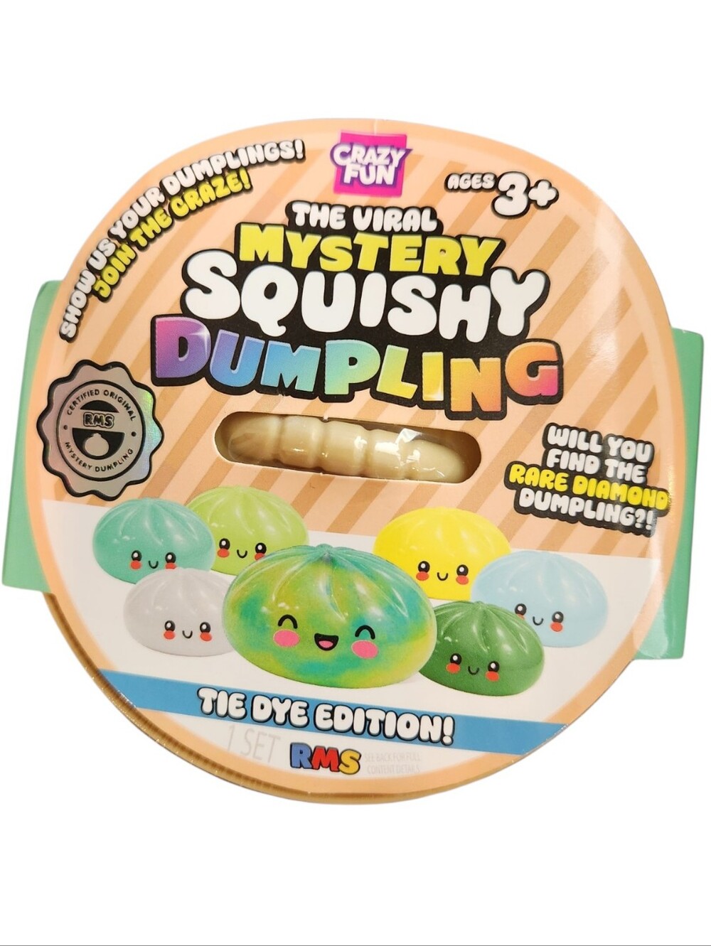 NEW RMS Viral Mystery Squishy Dumpling Tie Dye Edition Fidget Toy Authentic Seal